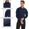 imageTACVASEN Mens Tactical Shirt Long Sleeve Combat Shirt 14 Zip with Pockets Military Army Paintball Airsoft BreathableNavy