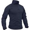 imageTACVASEN Mens Tactical Shirt Long Sleeve Combat Shirt 14 Zip with Pockets Military Army Paintball Airsoft BreathableNavy