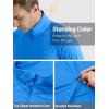 imageTACVASEN Mens Long Sleeve Athletic Shirts 14 Zip Sun Protection Rash Guard UPF 50 Outdoor Hiking Running TShirtsAzure
