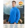 imageTACVASEN Mens Long Sleeve Athletic Shirts 14 Zip Sun Protection Rash Guard UPF 50 Outdoor Hiking Running TShirtsAzure