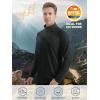 imageTACVASEN Mens Long Sleeve Athletic Shirts 14 Zip Sun Protection Rash Guard UPF 50 Outdoor Hiking Running TShirtsBlack