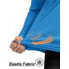 imageTACVASEN Mens Long Sleeve Athletic Shirts 14 Zip Sun Protection Rash Guard UPF 50 Outdoor Hiking Running TShirtsBlue Green
