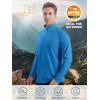 imageTACVASEN Mens Long Sleeve Athletic Shirts 14 Zip Sun Protection Rash Guard UPF 50 Outdoor Hiking Running TShirtsBlue Green