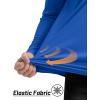 imageTACVASEN Mens Long Sleeve Athletic Shirts 14 Zip Sun Protection Rash Guard UPF 50 Outdoor Hiking Running TShirtsBright Blue