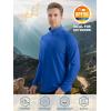 imageTACVASEN Mens Long Sleeve Athletic Shirts 14 Zip Sun Protection Rash Guard UPF 50 Outdoor Hiking Running TShirtsBright Blue