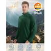 imageTACVASEN Mens Long Sleeve Athletic Shirts 14 Zip Sun Protection Rash Guard UPF 50 Outdoor Hiking Running TShirtsDark Green