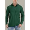 imageTACVASEN Mens Long Sleeve Athletic Shirts 14 Zip Sun Protection Rash Guard UPF 50 Outdoor Hiking Running TShirtsDark Green