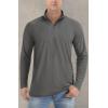 imageTACVASEN Mens Long Sleeve Athletic Shirts 14 Zip Sun Protection Rash Guard UPF 50 Outdoor Hiking Running TShirtsDark Grey