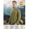 imageTACVASEN Mens Long Sleeve Athletic Shirts 14 Zip Sun Protection Rash Guard UPF 50 Outdoor Hiking Running TShirtsDull Cyan