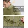 imageTACVASEN Mens Long Sleeve Athletic Shirts 14 Zip Sun Protection Rash Guard UPF 50 Outdoor Hiking Running TShirtsDull Cyan