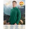 imageTACVASEN Mens Long Sleeve Athletic Shirts 14 Zip Sun Protection Rash Guard UPF 50 Outdoor Hiking Running TShirtsEmerald Green