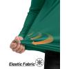 imageTACVASEN Mens Long Sleeve Athletic Shirts 14 Zip Sun Protection Rash Guard UPF 50 Outdoor Hiking Running TShirtsEmerald Green