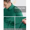 imageTACVASEN Mens Long Sleeve Athletic Shirts 14 Zip Sun Protection Rash Guard UPF 50 Outdoor Hiking Running TShirtsEmerald Green