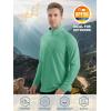 imageTACVASEN Mens Long Sleeve Athletic Shirts 14 Zip Sun Protection Rash Guard UPF 50 Outdoor Hiking Running TShirtsGrey Green