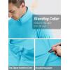imageTACVASEN Mens Long Sleeve Athletic Shirts 14 Zip Sun Protection Rash Guard UPF 50 Outdoor Hiking Running TShirtsIce Blue