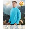 imageTACVASEN Mens Long Sleeve Athletic Shirts 14 Zip Sun Protection Rash Guard UPF 50 Outdoor Hiking Running TShirtsIce Blue