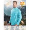 imageTACVASEN Mens Long Sleeve Athletic Shirts 14 Zip Sun Protection Rash Guard UPF 50 Outdoor Hiking Running TShirtsLake Blue
