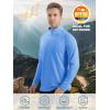 imageTACVASEN Mens Long Sleeve Athletic Shirts 14 Zip Sun Protection Rash Guard UPF 50 Outdoor Hiking Running TShirtsLight Blue