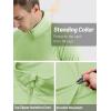 imageTACVASEN Mens Long Sleeve Athletic Shirts 14 Zip Sun Protection Rash Guard UPF 50 Outdoor Hiking Running TShirtsLight Green