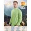 imageTACVASEN Mens Long Sleeve Athletic Shirts 14 Zip Sun Protection Rash Guard UPF 50 Outdoor Hiking Running TShirtsLight Green