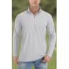 imageTACVASEN Mens Long Sleeve Athletic Shirts 14 Zip Sun Protection Rash Guard UPF 50 Outdoor Hiking Running TShirtsLight Grey
