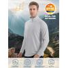 imageTACVASEN Mens Long Sleeve Athletic Shirts 14 Zip Sun Protection Rash Guard UPF 50 Outdoor Hiking Running TShirtsLight Grey