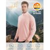 imageTACVASEN Mens Long Sleeve Athletic Shirts 14 Zip Sun Protection Rash Guard UPF 50 Outdoor Hiking Running TShirtsLight Pink