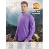 imageTACVASEN Mens Long Sleeve Athletic Shirts 14 Zip Sun Protection Rash Guard UPF 50 Outdoor Hiking Running TShirtsLight Purple