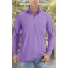 imageTACVASEN Mens Long Sleeve Athletic Shirts 14 Zip Sun Protection Rash Guard UPF 50 Outdoor Hiking Running TShirtsLight Purple