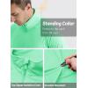 imageTACVASEN Mens Long Sleeve Athletic Shirts 14 Zip Sun Protection Rash Guard UPF 50 Outdoor Hiking Running TShirtsMint Green