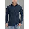imageTACVASEN Mens Long Sleeve Athletic Shirts 14 Zip Sun Protection Rash Guard UPF 50 Outdoor Hiking Running TShirtsNavy