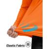 imageTACVASEN Mens Long Sleeve Athletic Shirts 14 Zip Sun Protection Rash Guard UPF 50 Outdoor Hiking Running TShirtsOrange