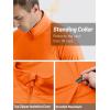 imageTACVASEN Mens Long Sleeve Athletic Shirts 14 Zip Sun Protection Rash Guard UPF 50 Outdoor Hiking Running TShirtsOrange