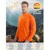 imageTACVASEN Mens Long Sleeve Athletic Shirts 14 Zip Sun Protection Rash Guard UPF 50 Outdoor Hiking Running TShirtsOrange