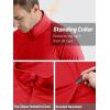 imageTACVASEN Mens Long Sleeve Athletic Shirts 14 Zip Sun Protection Rash Guard UPF 50 Outdoor Hiking Running TShirtsTomato Red