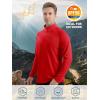 imageTACVASEN Mens Long Sleeve Athletic Shirts 14 Zip Sun Protection Rash Guard UPF 50 Outdoor Hiking Running TShirtsTomato Red
