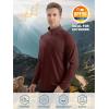 imageTACVASEN Mens Long Sleeve Athletic Shirts 14 Zip Sun Protection Rash Guard UPF 50 Outdoor Hiking Running TShirtsWine Red