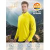 imageTACVASEN Mens Long Sleeve Athletic Shirts 14 Zip Sun Protection Rash Guard UPF 50 Outdoor Hiking Running TShirtsYellow