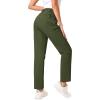 imageTACVASEN Womens Hiking Cargo Pants Lightweight Water Resistant Quick Dry Outdoor Work Mountain Trouser Zipper PocketsArmygreen