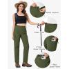 imageTACVASEN Womens Hiking Cargo Pants Lightweight Water Resistant Quick Dry Outdoor Work Mountain Trouser Zipper PocketsArmygreen