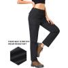 imageTACVASEN Womens Hiking Cargo Pants Lightweight Water Resistant Quick Dry Outdoor Work Mountain Trouser Zipper PocketsBlack