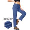 imageTACVASEN Womens Hiking Cargo Pants Lightweight Water Resistant Quick Dry Outdoor Work Mountain Trouser Zipper PocketsBluegray