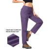 imageTACVASEN Womens Hiking Cargo Pants Lightweight Water Resistant Quick Dry Outdoor Work Mountain Trouser Zipper PocketsDarkpurple