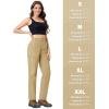 imageTACVASEN Womens Hiking Cargo Pants Lightweight Water Resistant Quick Dry Outdoor Work Mountain Trouser Zipper PocketsKhaki