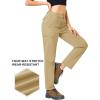 imageTACVASEN Womens Hiking Cargo Pants Lightweight Water Resistant Quick Dry Outdoor Work Mountain Trouser Zipper PocketsKhaki
