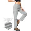 imageTACVASEN Womens Hiking Cargo Pants Lightweight Water Resistant Quick Dry Outdoor Work Mountain Trouser Zipper PocketsLightgrey