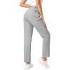 imageTACVASEN Womens Hiking Cargo Pants Lightweight Water Resistant Quick Dry Outdoor Work Mountain Trouser Zipper PocketsLightgrey