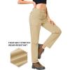imageTACVASEN Womens Hiking Cargo Pants Lightweight Water Resistant Quick Dry Outdoor Work Mountain Trouser Zipper PocketsLightkhaki