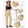 imageTACVASEN Womens Hiking Cargo Pants Lightweight Water Resistant Quick Dry Outdoor Work Mountain Trouser Zipper PocketsLightkhaki