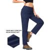 imageTACVASEN Womens Hiking Cargo Pants Lightweight Water Resistant Quick Dry Outdoor Work Mountain Trouser Zipper PocketsNavy